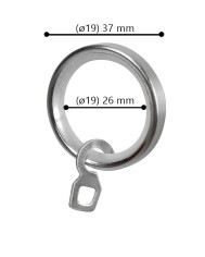 Pack 10 anillas planas con silenciador Infinity acero ø19 mm