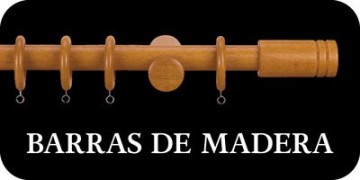 Barra de madera para cortina