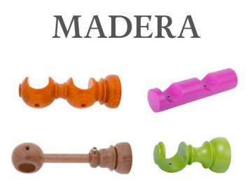 Soporte de madera para barra de cortina